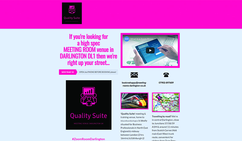 Single page website design example